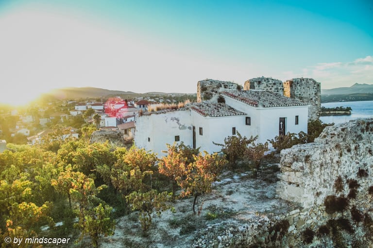 Houses of Monastery at Sunset - Koroni